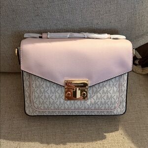 Michael Kors Light Pink and Gray Crossbody Bag